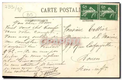 Saint-Raphaël — Aleja Mimosów — LL. n°58 — Rewers
