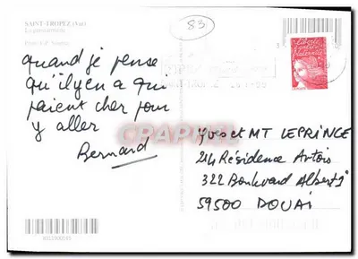 Gendarmeria Narodowa — Saint-Tropez — Wydawnictwo J.-P. Soultier — Rewers