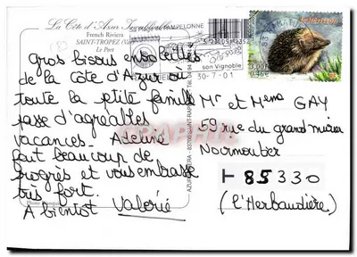 Saint-Tropez — port z jachtami — Graphphil — Rewers