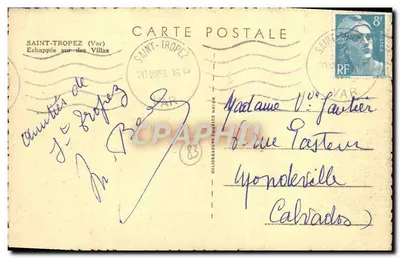 Saint-Tropez (Var) — Widok na wille — Heliosgraphe Nacyn — Rewers