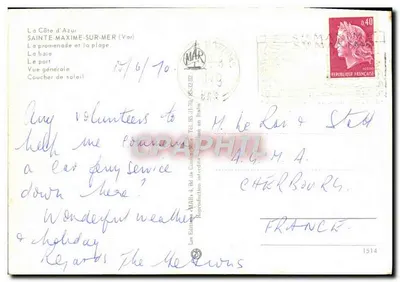 Ste Maxime — Ogólny widok — Wydawnictwo M.A.R. — Rewers