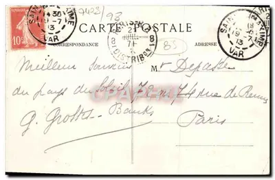 Sainte-Maxime-sur-Mer — Widok na port i plażę — La Provence Pittoresque, nr 699 — Rewers