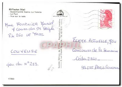 Toulon — Supermarché Casino i widok na zatokę — Société Éditions de France — Rewers