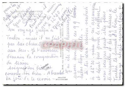 Porto di Tolone — Dettaglio di navi da guerra francesi — Editore IRIS — Verso