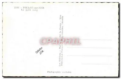 Toulon-sur-Mer — Il piccolo ordine — Edizioni J.F.M. n°2541 — Verso