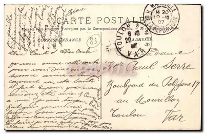 TOULON - Zatoka rannego poranka — A. Bougault, n° 704 — Rewers
