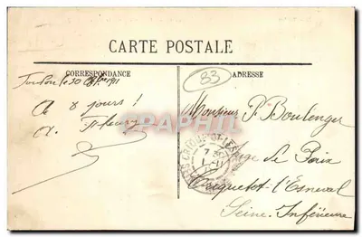 Toulon — Wejście do Wielkiego Przejścia — L. O. - Toulon, nr 99 — Rewers