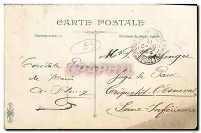 Stara pocztówka Toulon La Marche cours Lafayette — Rewers