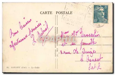 Sanary (Var) — O Golfo — Édition Pouyssou-Bernoud, Toulon — Verso