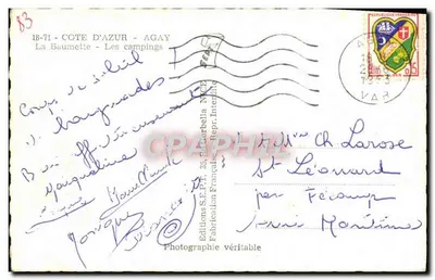 La Baumette - Agay — Côte d'Azur — Edições S.E.P.T. 23, Diccorbella N.C.P. — Verso