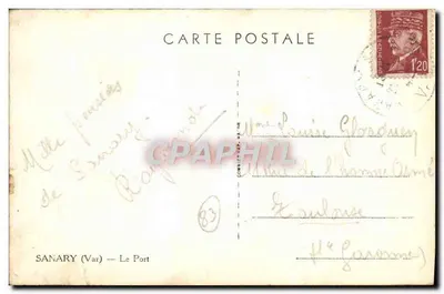Sanary-sur-Mer — Le Port — éditeur anonyme, n°83 — Rewers