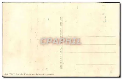 La Palaise de Sainte-Marguerite — Toulon — Edição Léon DARRA — Verso