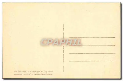 Toulon — Contre-Jour aan de Cap Brun — Collectie 'Rella' — n°174 — Achterkant