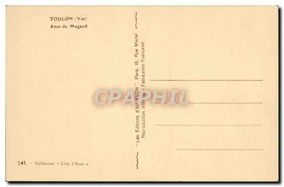 Anse de Magaud — Toulon (Var) — Les Éditions d'Art XVON — Verso