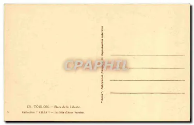 Toulon — Praça da Liberdade — Coleção 'RELLA' — A Costa da Azurra Varoise — Verso