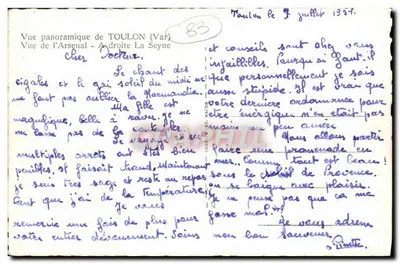 Vista panorámica de TOULON (Var) — Vista del Arsenal - A la derecha La Seyne — Cimy — Reverso