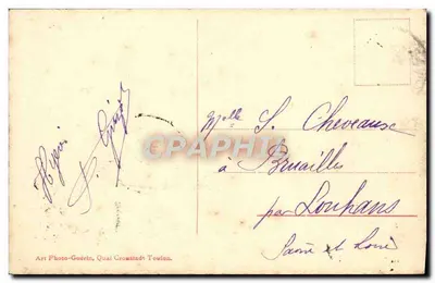 Toulon. Jacht — Widok morza z jachtem — Art Photo-Guérin, Quai Cromstadt Toulon, n°19 — Rewers