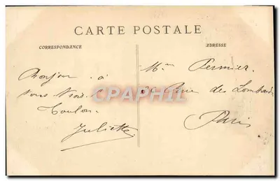 Toulon — Wielki Hotel i Plac Wolności — P. Ruat, wyd., Marsylia, n° 4342 — Rewers