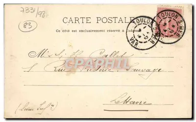 Toulon — Porta principal do Arsenal marítimo — Coleção A. Couturier, n°108 — Verso