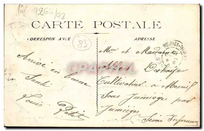 Toulon - Pátio das Armas durante a Música — Y. La Lay, calçada Chaudet — Verso