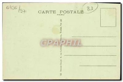 Toulon — Praça da Liberdade — Edit. B. S. n° 62 — Verso