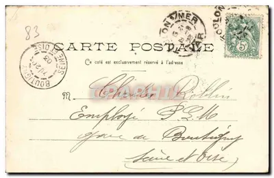 Toulon — A Baía, a Escadra — Edição Levet e C° — Verso
