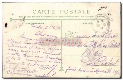 Toulon - La Rade - Manœuvres Navales — Phototypie Marius Bar, Toulon — Rewers