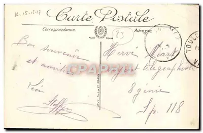 Toulon — La Rade — LL. — Éditeur LL. — N° 128 — Achterkant