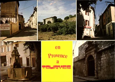 Bilhete postal moderno Em Provença em Tourves O portal da igreja Fontaine provençal