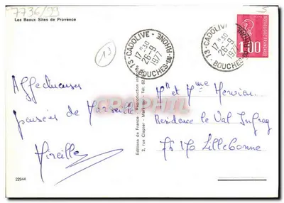 Passeio na Provência — Os Belos Sítios da Provência — Éditions de France, Março 1977 — Verso