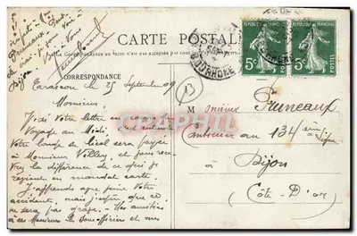 Donna in abito provenzale — Tipo Provenzale — Fot. Blanchin, Tarascon — Verso