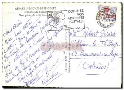 Abbaye Saint-Michel-de-Frigolet — Ogólny widok z północy — Wydawnictwo Sztuki, Paryż — Rewers