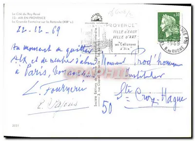 Wielka Fontanna na Rotondzie (XIX w.) — Aix-en-Provence — Wydawnictwo Francuskie — Rewers
