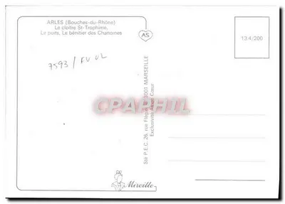Arles — Klasztor Świętego Trofimego — Studnia, Bębenek Chanoinnes — Rewers