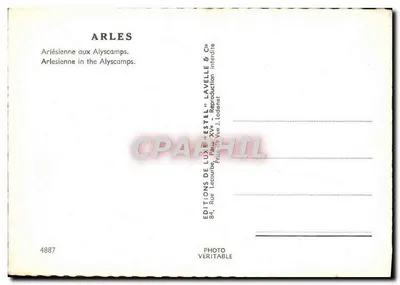 Arlésienne na Alyscampach — Wydawca: Wydawnictwo Lavelle & Cie, Paryż — Rewers