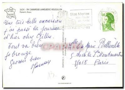 Flamencos — Camargue — Edições S. Audum & Cie — Verso