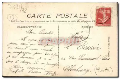 Cassis - Most Revestel — widok mostu z kamienia z trzema osobami — wydawca Blanc, Cassis — Rewers