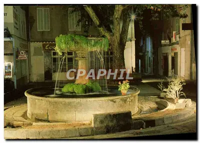 गेमेनोस — प्लेस क्लेमेंसोऊ के फॉन्टेन — रात के दृश्य — प्रकाशक एलिओफोट