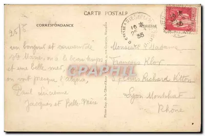 Les Saintes-Maries-de-la-Mer (B.-du-R.) — Estación Balnearia — Orillas del Mar y la Muelle — Editor Arnaicas — Reverso