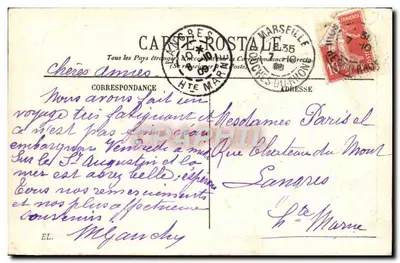 Marseille — Pałac Longchamps — wydawca Graphphil, nr 1 — Rewers
