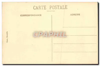 MARSEILLE - La Cannebière — animowany widok z tramwajem i wywieszkami — Costa, Marseille, n°9 — Rewers