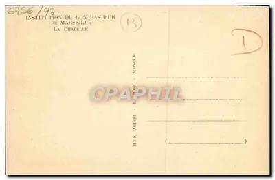 Innenansicht einer Kapelle — Institution des Guten Hirten in La Chapelle — Marseille — Rückseite