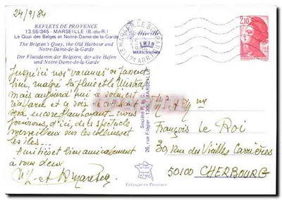 O Quai dos Belges e a Basílica Nossa Senhora da Guarda — Marselha — editor IRIS — Verso