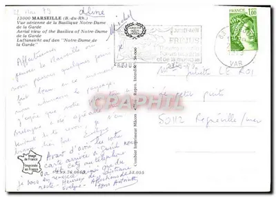 Widok z powietrza z bazyliki Notre-Dame de la Garde — Marsylia — Cing — Rewers