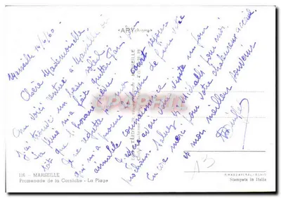 Marselha - Passeio da Corniche - A Praia — ARYchrome, n°116 — Verso