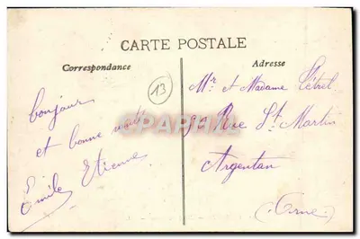 Marseille — Hotel Pocztowy — É.L. — Rewers