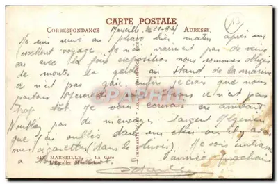 Marselha — Escada Monumental — Impressora « A. Dach » — Verso
