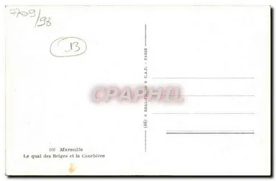 Quai des Belges i Canebière — Marsylia — wydawca C.A.P. Paryż, nr 100 — Rewers