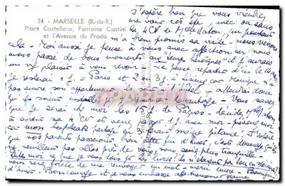 Plaats Castellane, Fontein Cantini — Marseille — uitgever Mirelle — Achterkant