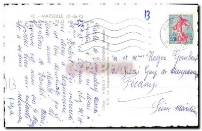 Vista del Viejo Puerto de Marsella — editor Mireille, n°40 — Reverso